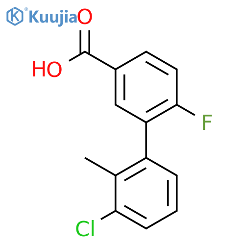 3-(3-Chloro-2-methylphenyl)-4-fluorobenzoic acid structure