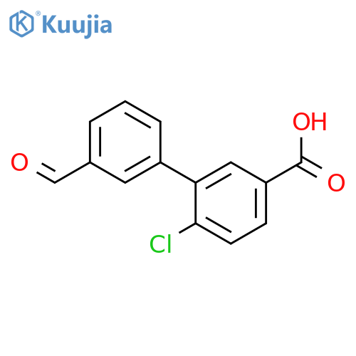 4-Chloro-3-(3-formylphenyl)benzoic acid structure