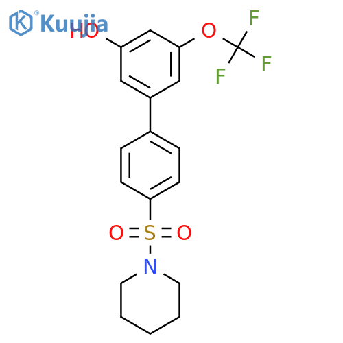 5-[4-(Piperidin-1-ylsulfonyl)phenyl]-3-trifluoromethoxyphenol structure