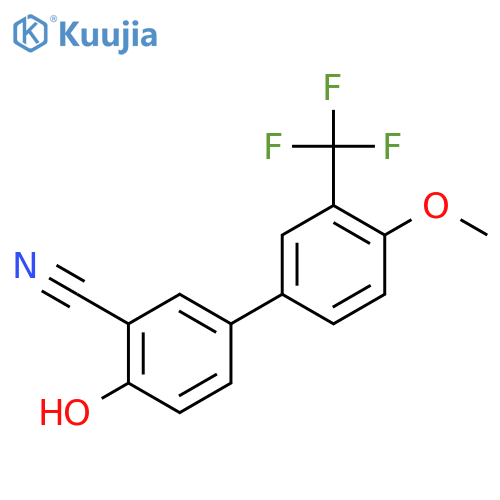 2-hydroxy-5-[4-methoxy-3-(trifluoromethyl)phenyl]benzonitrile structure