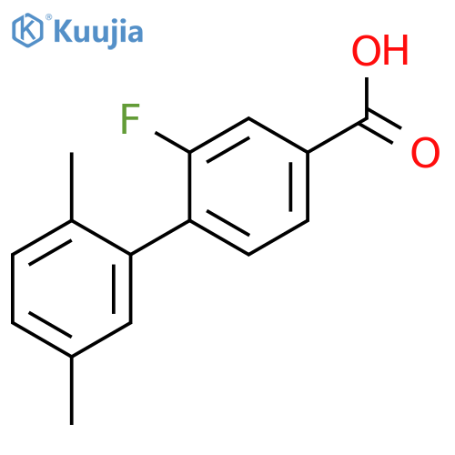 4-(2,5-Dimethylphenyl)-3-fluorobenzoic acid structure