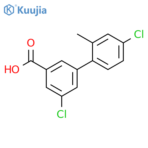 5-Chloro-3-(4-chloro-2-methylphenyl)benzoic acid structure