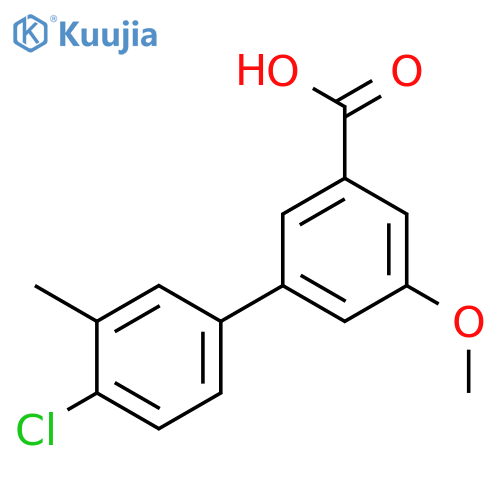3-(4-Chloro-3-methylphenyl)-5-methoxybenzoic acid structure
