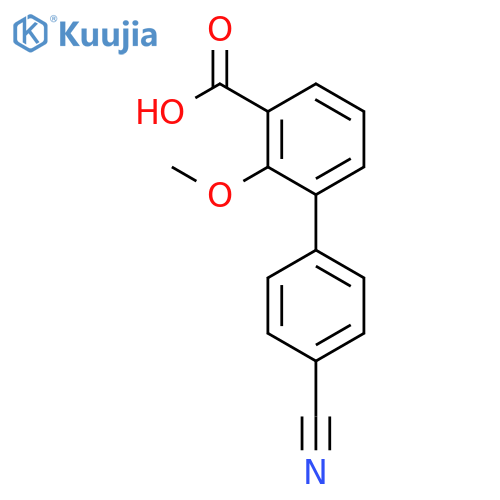 3-(4-Cyanophenyl)-2-methoxybenzoic acid structure