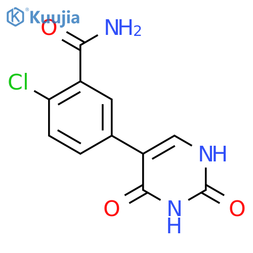 Benzamide, 2-chloro-5-(1,2,3,4-tetrahydro-2,4-dioxo-5-pyrimidinyl)- structure