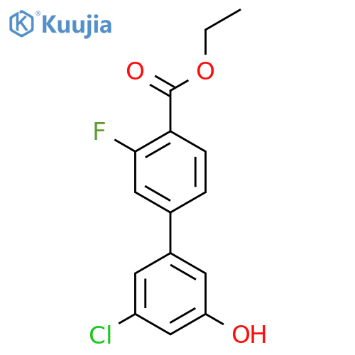 3-Chloro-5-[4-(ethoxycarbonyl)-3-fluorophenyl]phenol structure