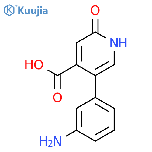 5-(3-Aminophenyl)-2-hydroxyisonicotinic acid structure