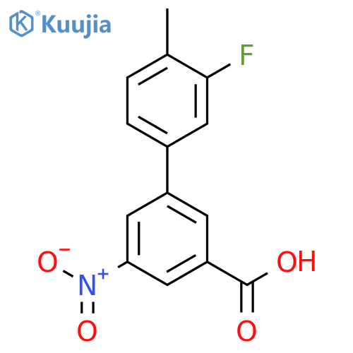 3-(3-Fluoro-4-methylphenyl)-5-nitrobenzoic acid structure