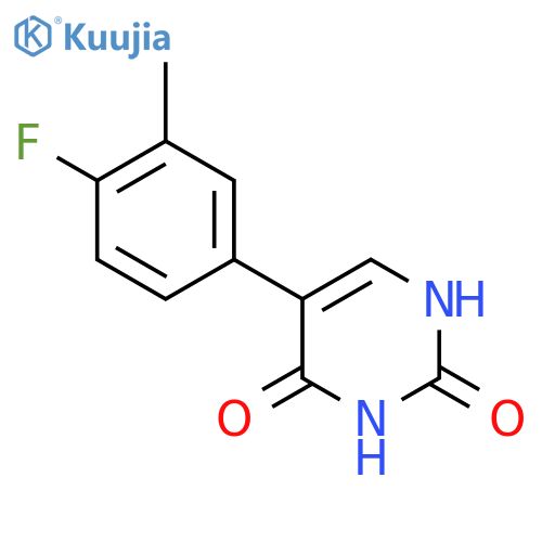 (2,4)-Dihydroxy-5-(4-fluoro-3-methylphenyl)pyrimidine structure