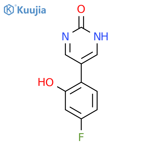 5-(4-Fluoro-2-hydroxyphenyl)-2-hydroxypyrimidine structure