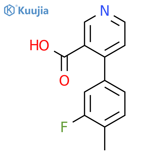 4-(3-Fluoro-4-methylphenyl)nicotinic acid structure
