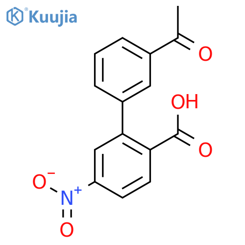 2-(3-acetylphenyl)-4-nitrobenzoic Acid structure