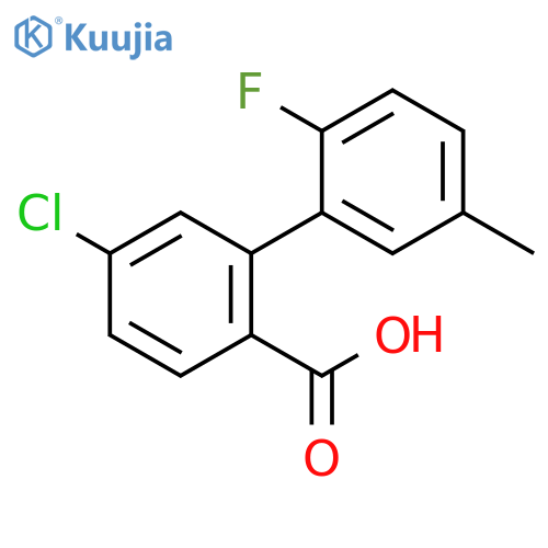 4-Chloro-2-(2-fluoro-5-methylphenyl)benzoic acid structure
