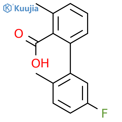 2-(5-Fluoro-2-methylphenyl)-6-methylbenzoic acid structure