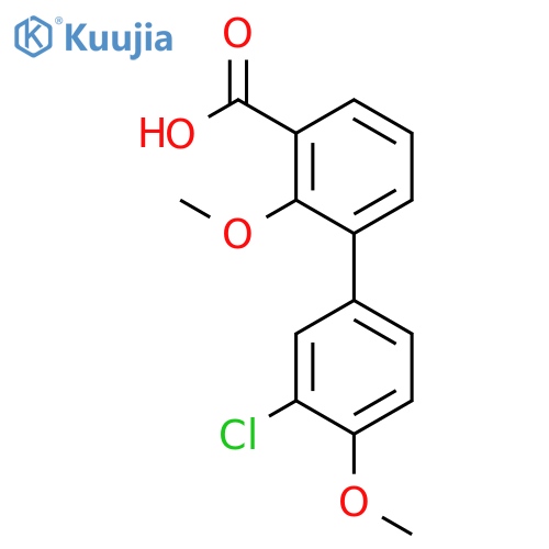 3-(3-Chloro-4-methoxyphenyl)-2-methoxybenzoic acid structure