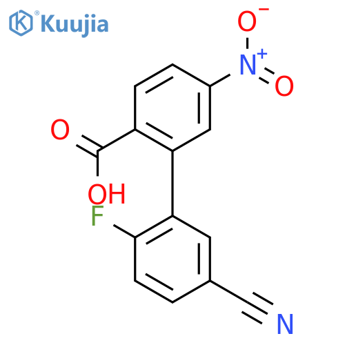 2-(5-cyano-2-fluorophenyl)-4-nitrobenzoic Acid structure