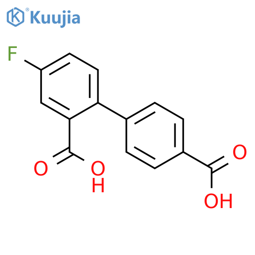 2-(4-Carboxyphenyl)-5-fluorobenzoic acid structure