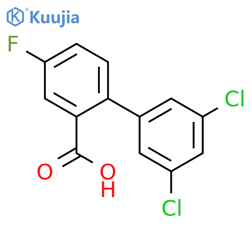 2-(3,5-Dichlorophenyl)-5-fluorobenzoic acid structure