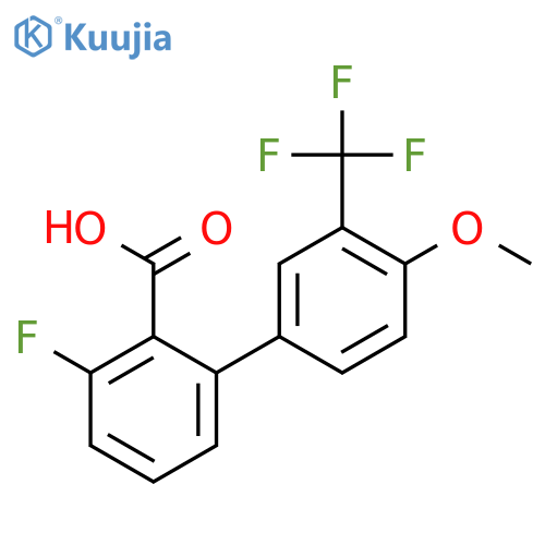 6-Fluoro-2-(4-methoxy-3-trifluoromethylphenyl)benzoic acid structure
