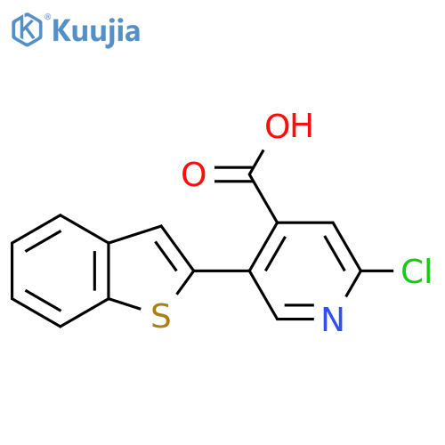5-[Benzo(b)thiophen-2-yl]-2-chloroisonicotinic acid structure