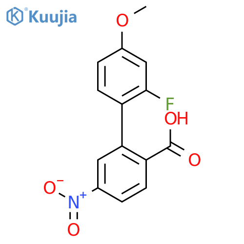2-(2-fluoro-4-methoxyphenyl)-4-nitrobenzoic Acid structure