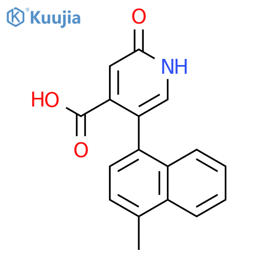 2-Hydroxy-5-(naphthalen-1-yl)isonicotinic acid structure