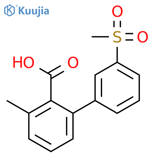 6-Methyl-2-(3-methylsulfonylphenyl)benzoic acid structure