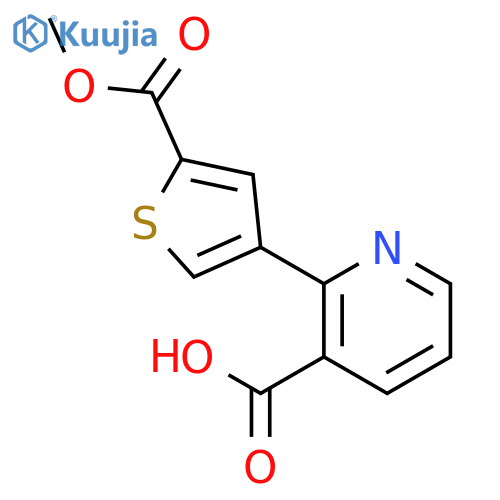 2-[5-(Methoxycarbonyl)thiophen-3-YL]nicotinic acid structure