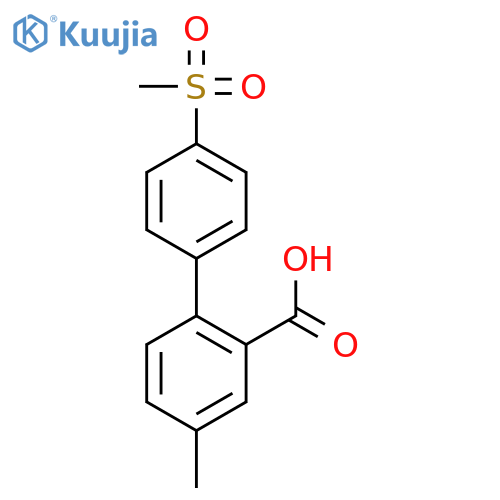 5-Methyl-2-(4-methylsulfonylphenyl)benzoic acid structure