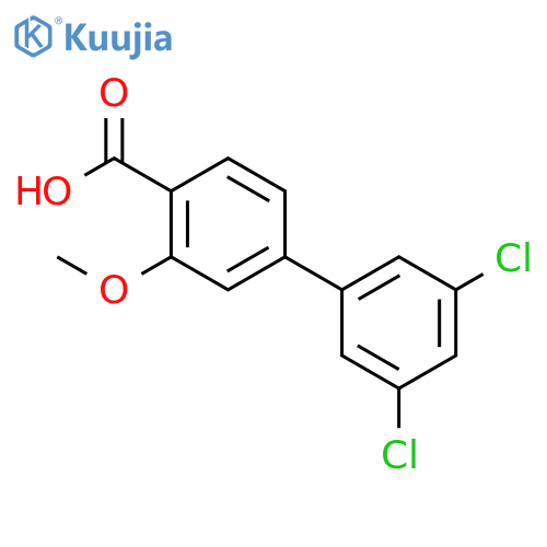 4-(3,5-Dichlorophenyl)-2-methoxybenzoic acid structure