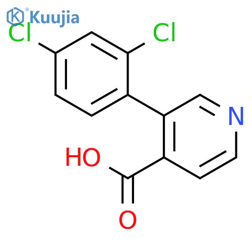 3-(2,4-Dichlorophenyl)pyridine-4-carboxylic acid structure