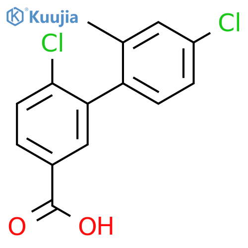 4-Chloro-3-(4-chloro-2-methylphenyl)benzoic acid structure