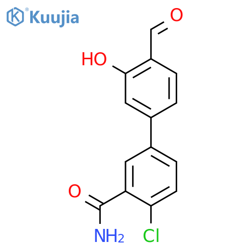 5-(3-Carbamoyl-4-chlorophenyl)-2-formylphenol structure