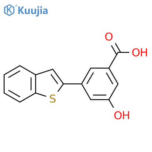 3-[Benzo(b)thiophen-2-yl]-5-hydroxybenzoic acid structure