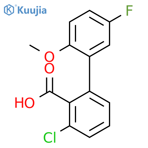 6-Chloro-2-(5-fluoro-2-methoxyphenyl)benzoic acid structure