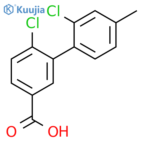 4-Chloro-3-(2-chloro-4-methylphenyl)benzoic acid structure