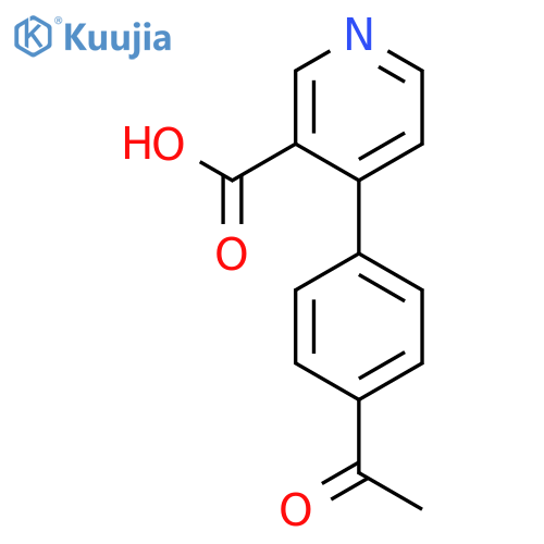4-(4-Acetylphenyl)nicotinic acid structure