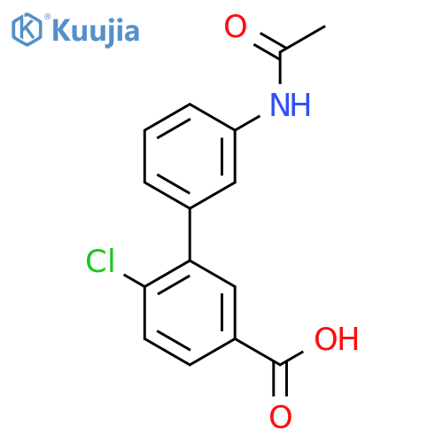 3-(3-Acetylaminophenyl)-4-chlorobenzoic acid structure