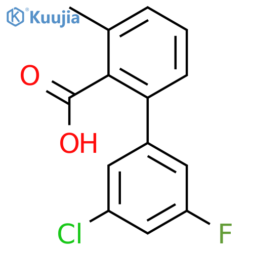 2-(3-Chloro-5-fluorophenyl)-6-methylbenzoic acid structure