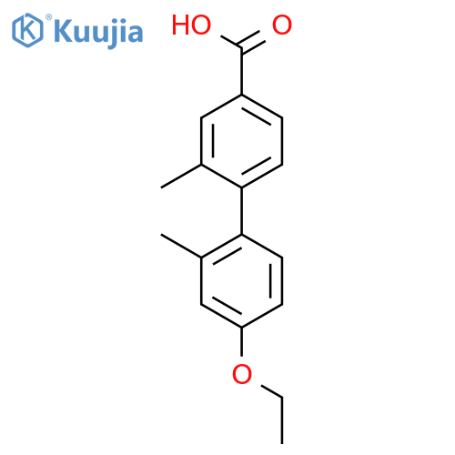 4-(4-Ethoxy-2-methylphenyl)-3-methylbenzoic acid structure