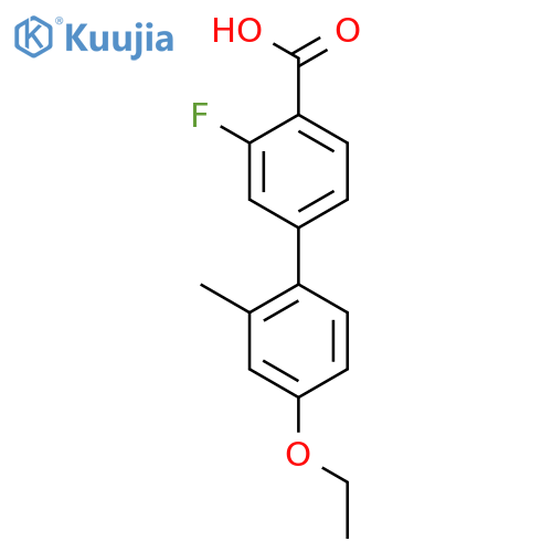 4-(4-Ethoxy-2-methylphenyl)-2-fluorobenzoic acid structure