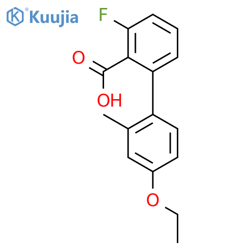 2-(4-Ethoxy-2-methylphenyl)-6-fluorobenzoic acid structure