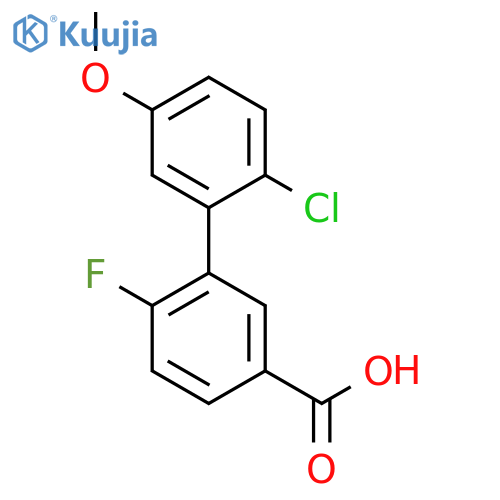 3-(2-Chloro-5-methoxyphenyl)-4-fluorobenzoic acid structure