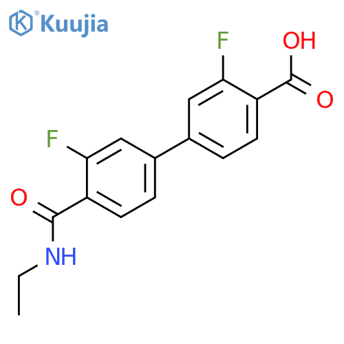 4-[4-(Ethylcarbamoyl)-3-fluorophenyl]-2-fluorobenzoic acid structure