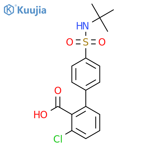 2-(4-t-Butylsulfamoylphenyl)-6-chlorobenzoic acid structure