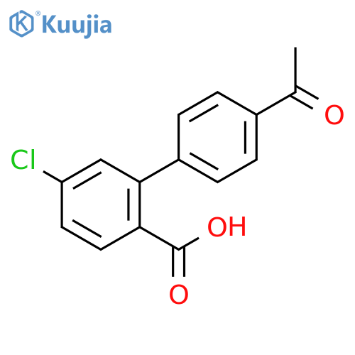 2-(4-acetylphenyl)-4-chlorobenzoic Acid structure