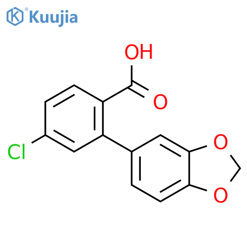 4-Chloro-2-(3,4-methylenedioxyphenyl)benzoic acid structure