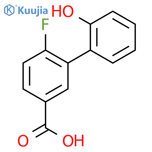 4-fluoro-3-(2-hydroxyphenyl)benzoic Acid structure