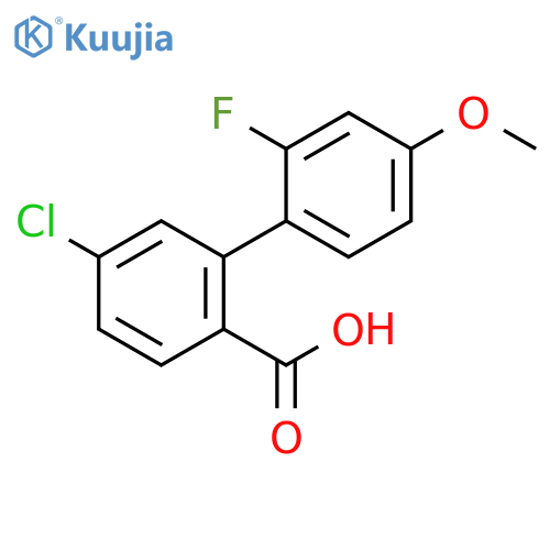 4-Chloro-2-(2-fluoro-4-methoxyphenyl)benzoic acid structure