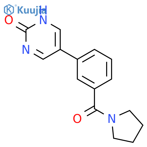 2-Hydroxy-5-(3-pyrrolidinylcarbonylphenyl)pyrimidine structure